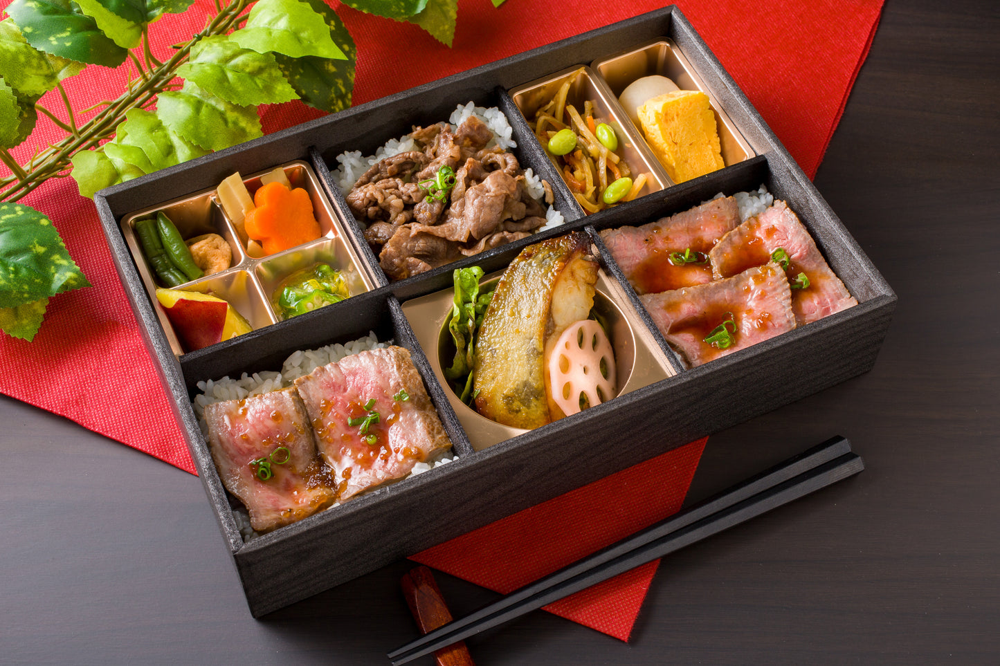 千葉牛 三種の肉と銀ひらす西京焼き御膳