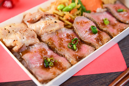 千葉牛ローストビーフと鶏もも西京焼き弁当